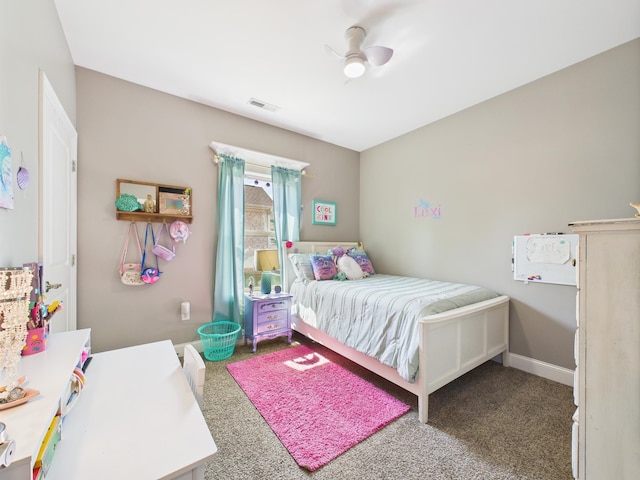  - bedroom featuring carpet flooring and ceiling fan