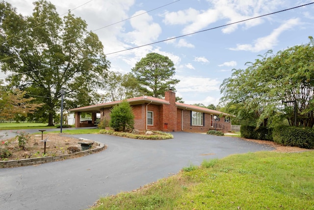 view of single story home