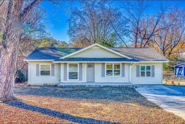 view of ranch-style house