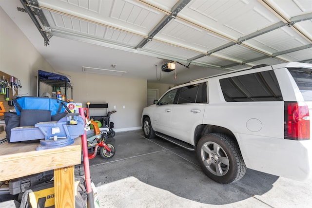 garage featuring a garage door opener