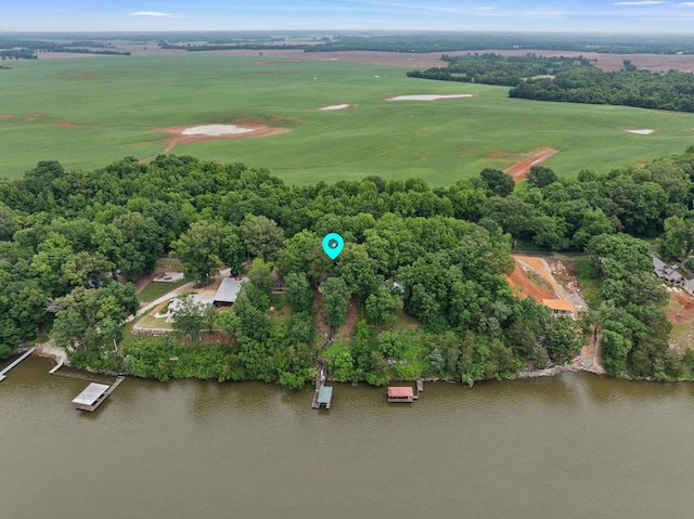 drone / aerial view of a large body of water