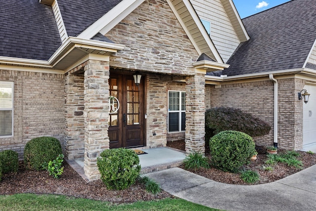 doorway to property with french doors