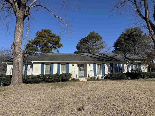 view of single story home