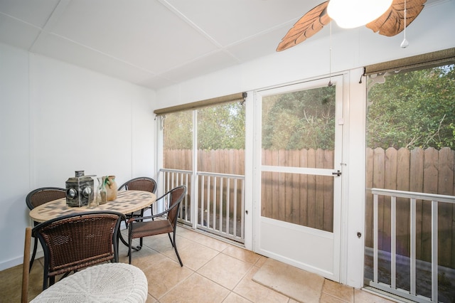 view of sunroom