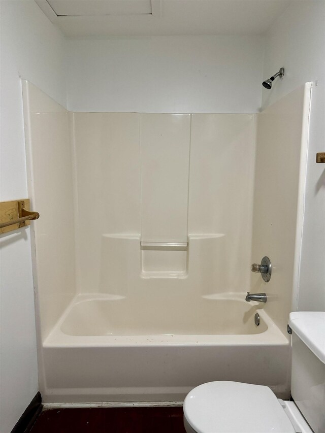  - full bathroom with toilet and tub / shower combination