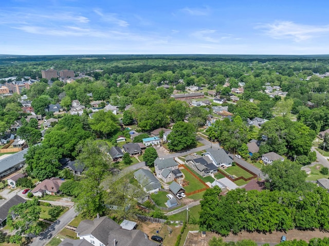  - drone / aerial view with a view of trees and a residential view