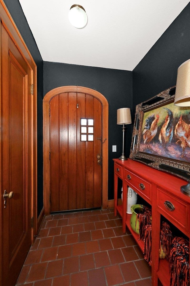 view of tiled foyer entrance