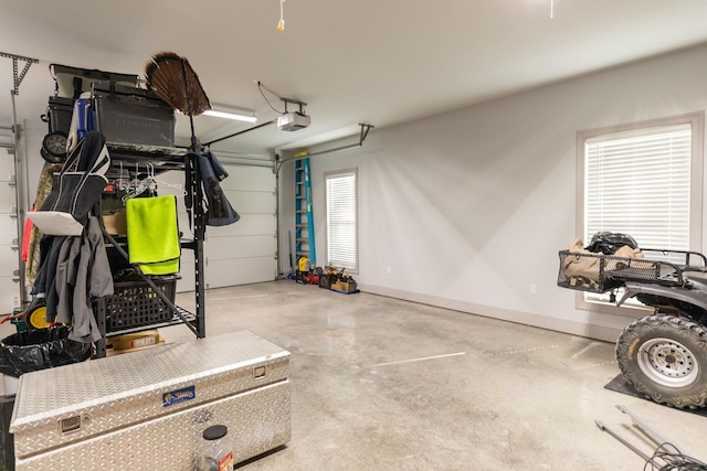 garage featuring a garage door opener