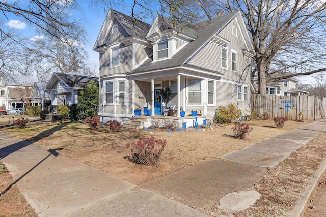 view of front of house featuring covered porch