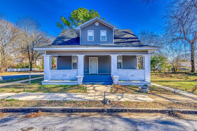 bungalow featuring covered porch