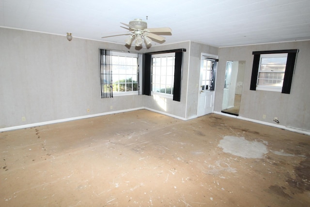 view of spare room