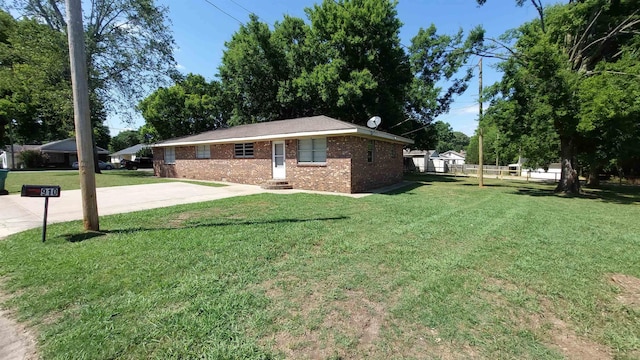 view of property exterior featuring a yard