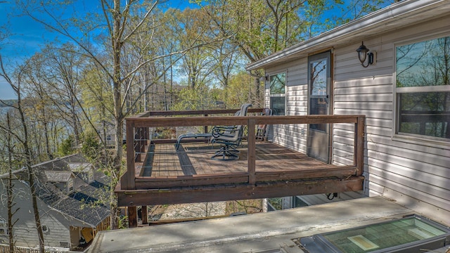 view of wooden deck