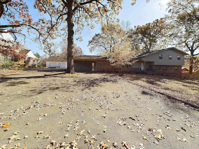 exterior space featuring a garage