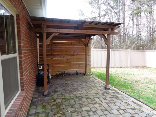 - view of patio / terrace with a fenced backyard