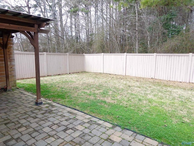  - view of yard featuring a patio area and a fenced backyard