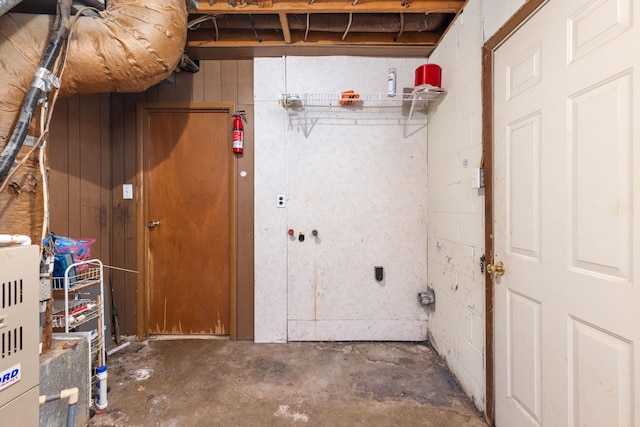 view of clothes washing area