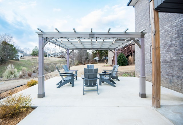 view of patio / terrace with a pergola