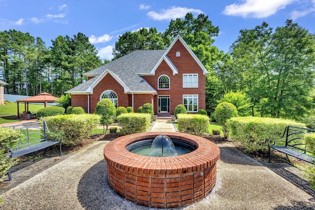 exterior space with a gazebo