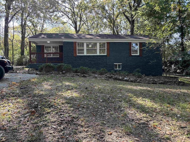 view of front of house with covered porch