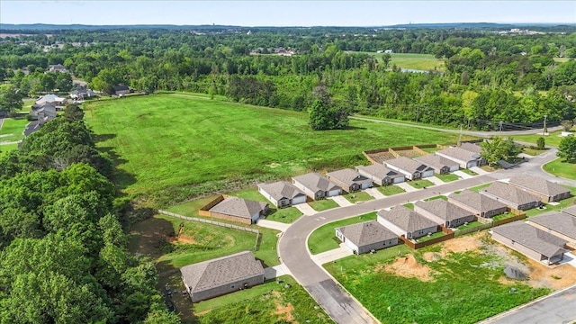  - aerial perspective of suburban area with a forest