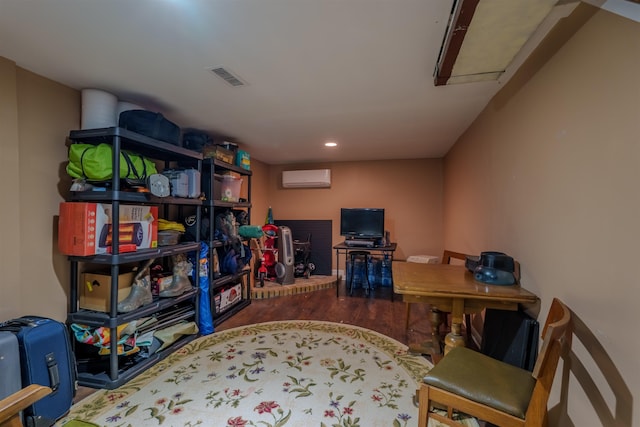 - storage with a wall mounted air conditioner