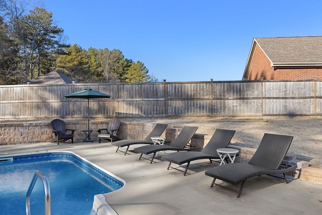 view of pool featuring a patio area