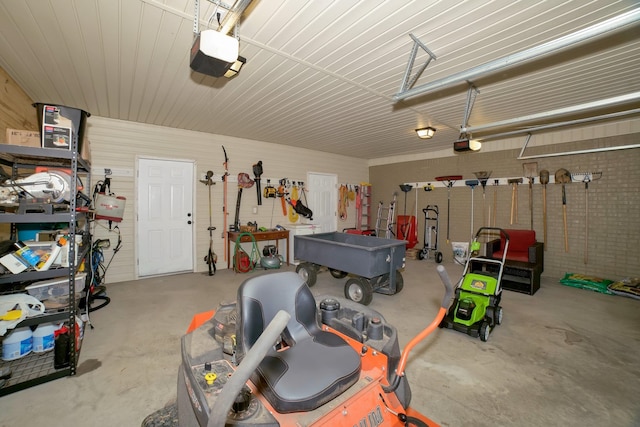  - garage featuring a garage door opener