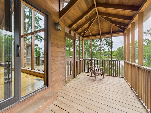  - view of unfurnished sunroom
