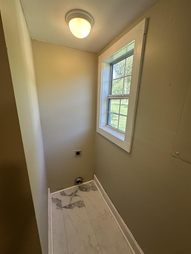 washroom with electric dryer hookup