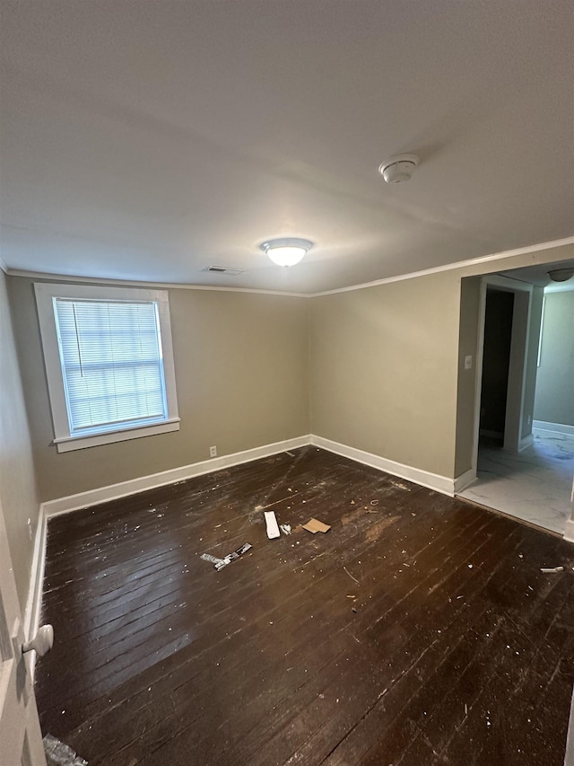 unfurnished room featuring dark hardwood / wood-style floors