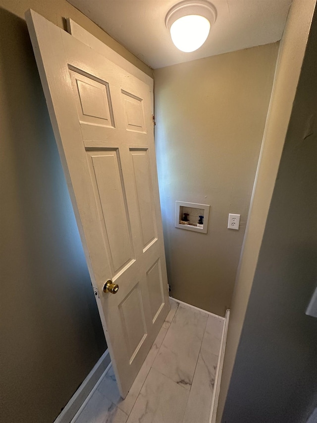 laundry area featuring washer hookup