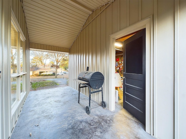 view of patio with grilling area