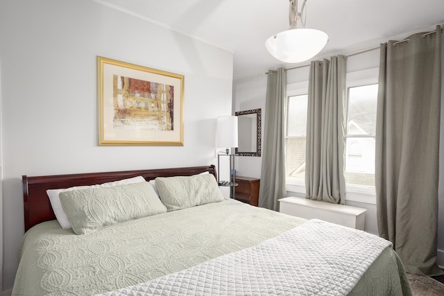  - bedroom with crown molding