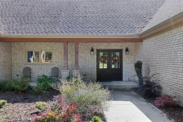 entrance to property with french doors