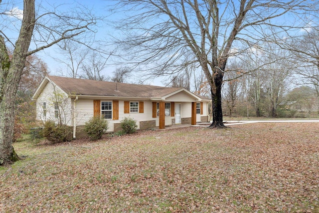 view of front facade featuring covered porch