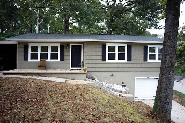 ranch-style house with a garage