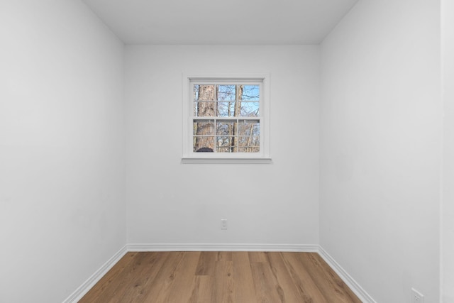 empty room featuring light hardwood / wood-style floors