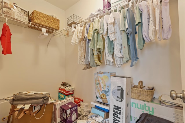 view of walk in closet