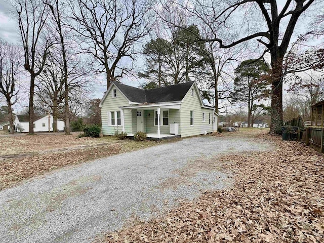 view of front of home with a porch