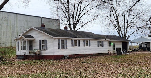 view of rear view of property