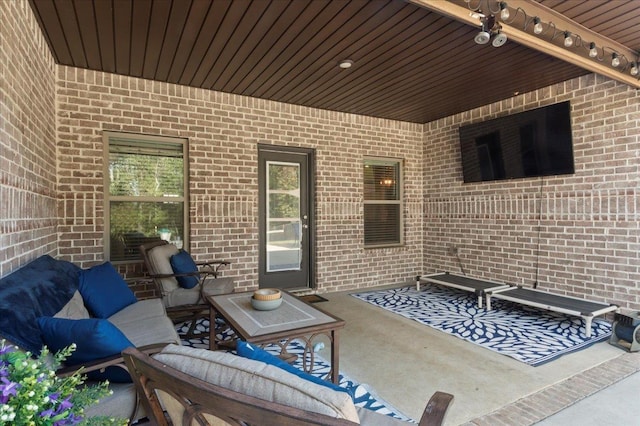 view of patio / terrace with an outdoor hangout area