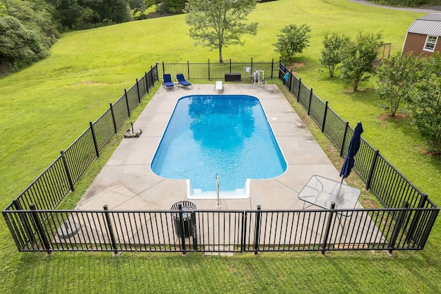  - view of swimming pool featuring a patio