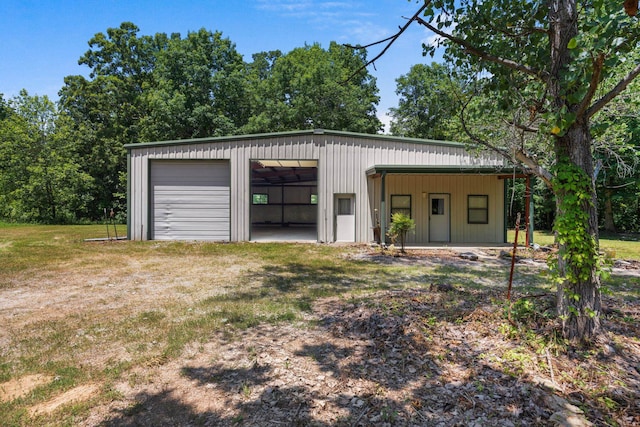 garage featuring a detached garage