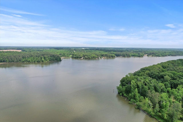  - water view featuring a forest