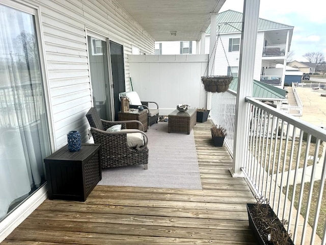 balcony featuring an outdoor hangout area