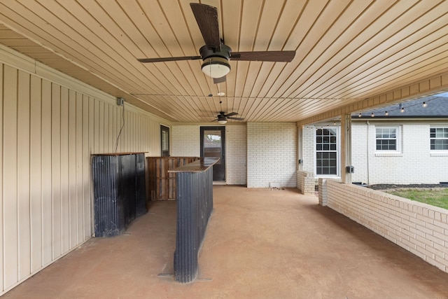  - view of patio / terrace featuring ceiling fan
