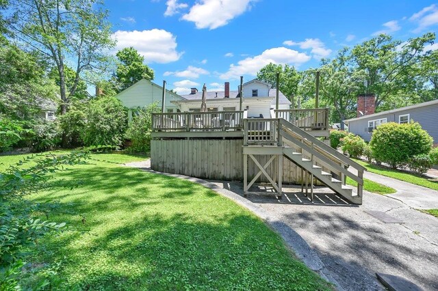  - exterior space featuring stairway and a deck