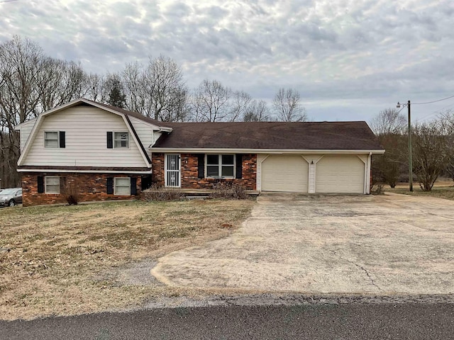 tri-level home featuring a garage