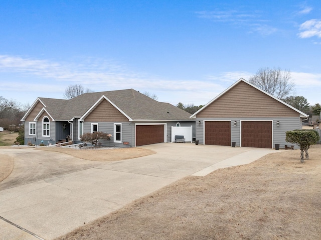 view of single story home